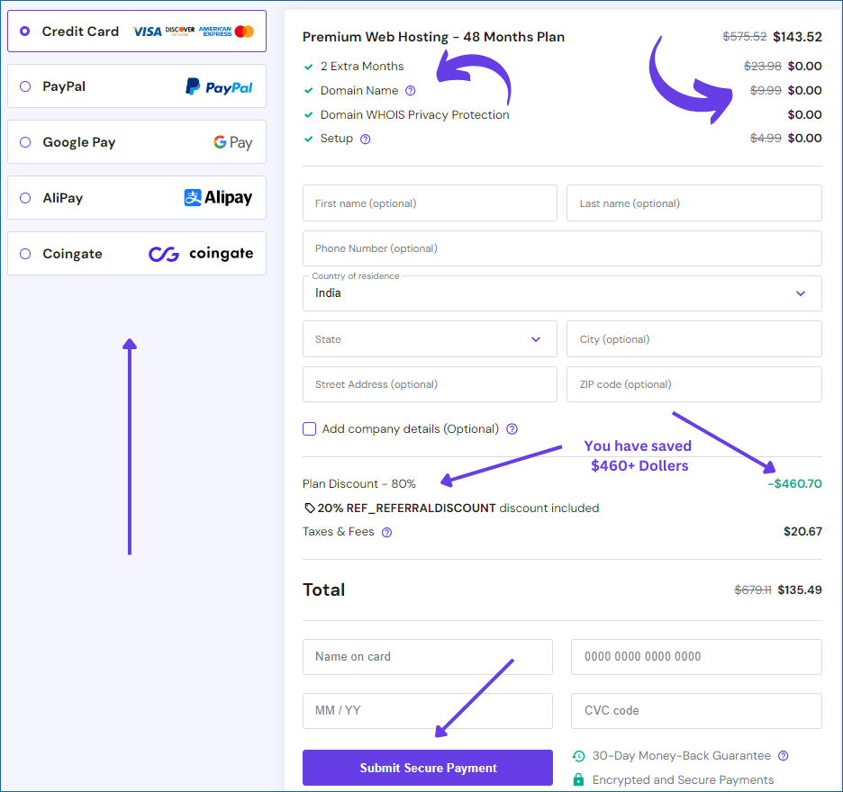 Hostinger US Checkout & Payment Method Process - Hostinger Coupon Code