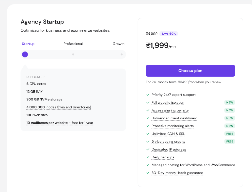 Hostinger Agency Hosting Plans, Hostinger Agency Startup Plan Coupon Code