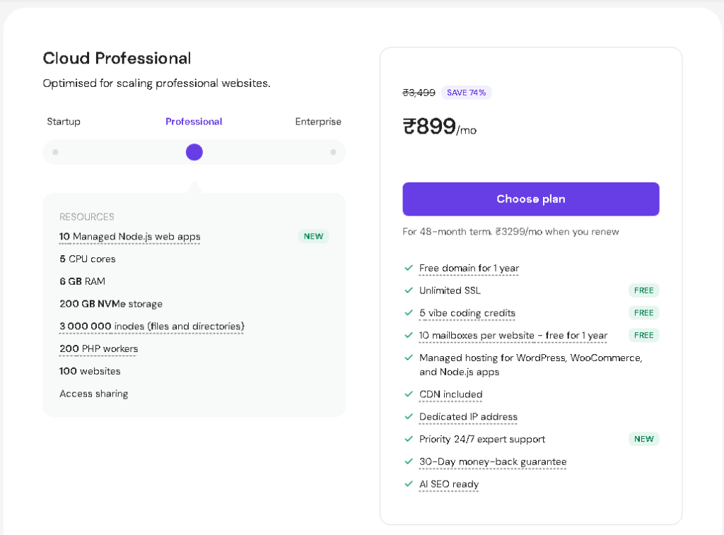 Hostinger Cloud Hosting Plans, Hostinger Cloud Professional Plan Coupon Code